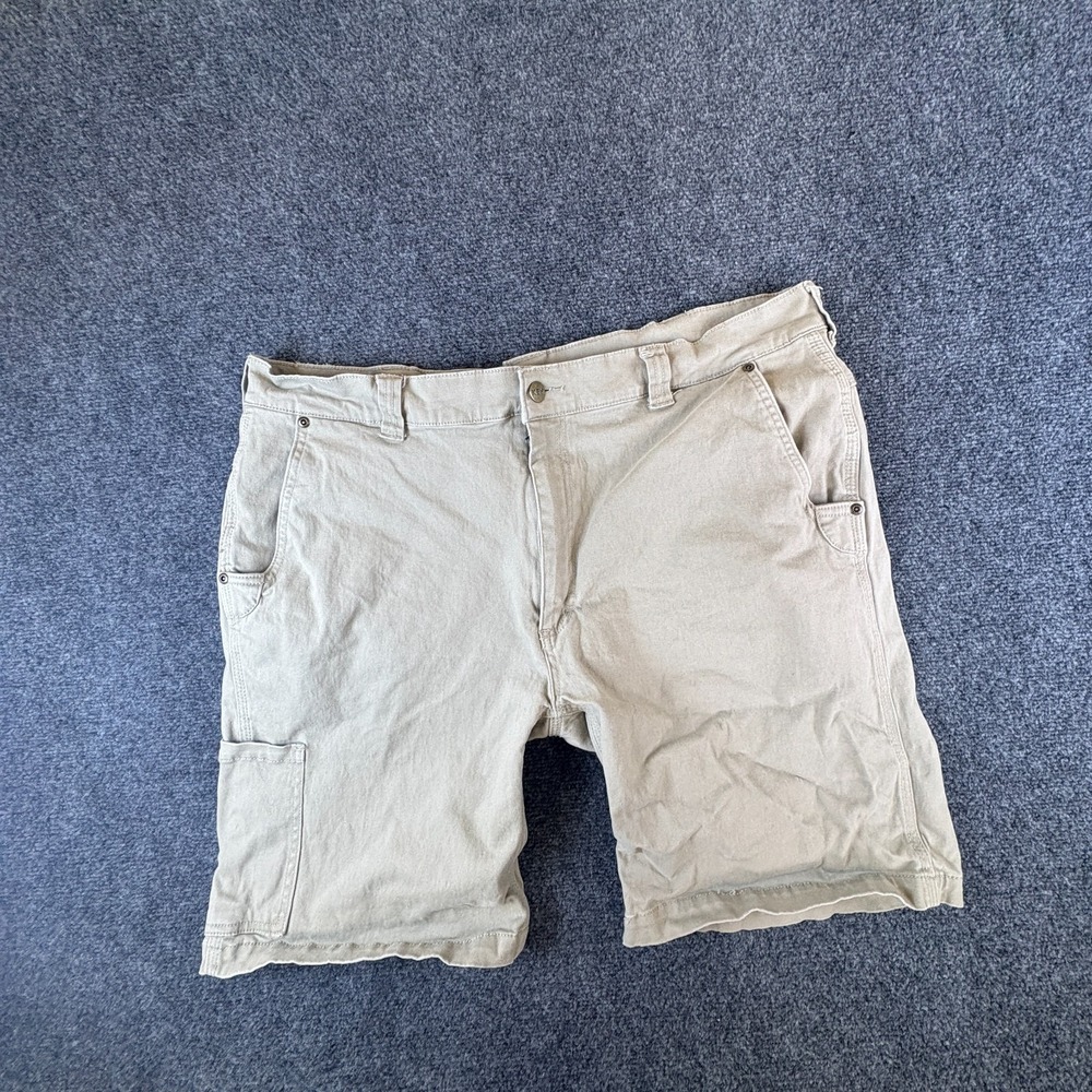 Key Flex Foreman‎ Cargo Shorts Mens 40x9 Khaki Cotton Stretch Pockets Workwear